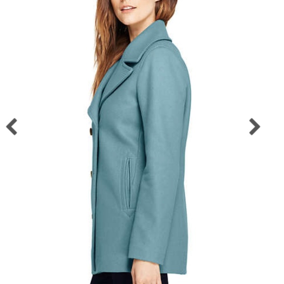 Lands End Wool Peacoat Evening Shore 6 - Picture 3 of 8